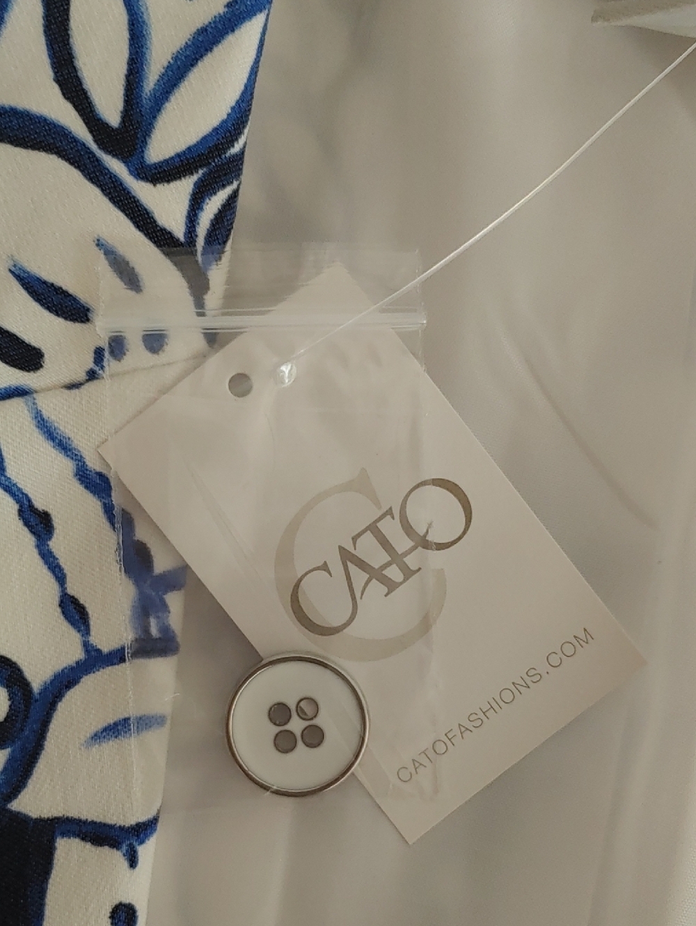 Cato Strong Blue 1 Button 3/4 Sleeve Blazer Size L - Picture 9 of 9